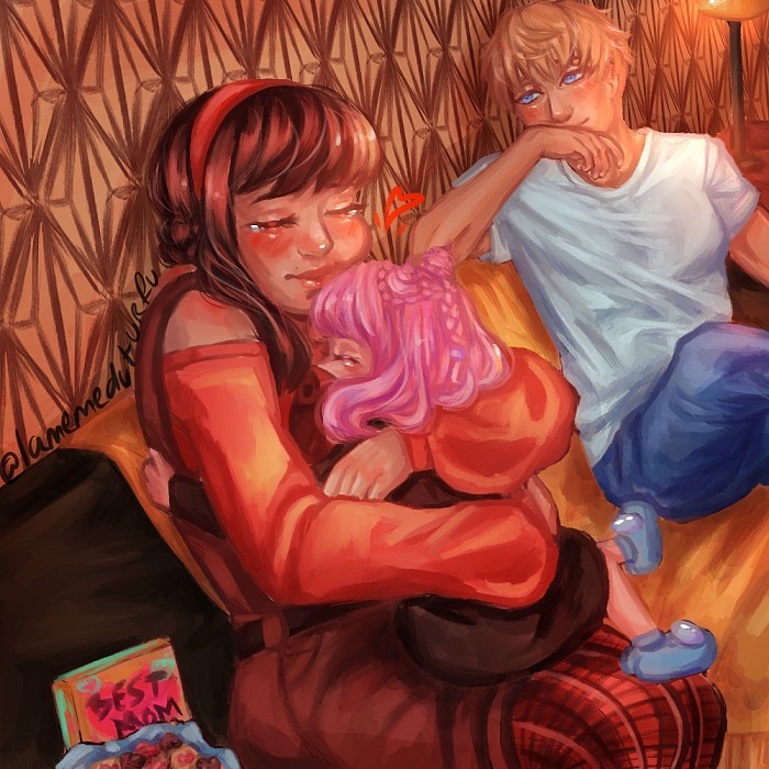 Mother's Day, 3/4, Illustration principale - Yor, Anya et Loid dans SpyxFamily